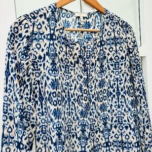 Joie Ikat 100% Silk Blouse